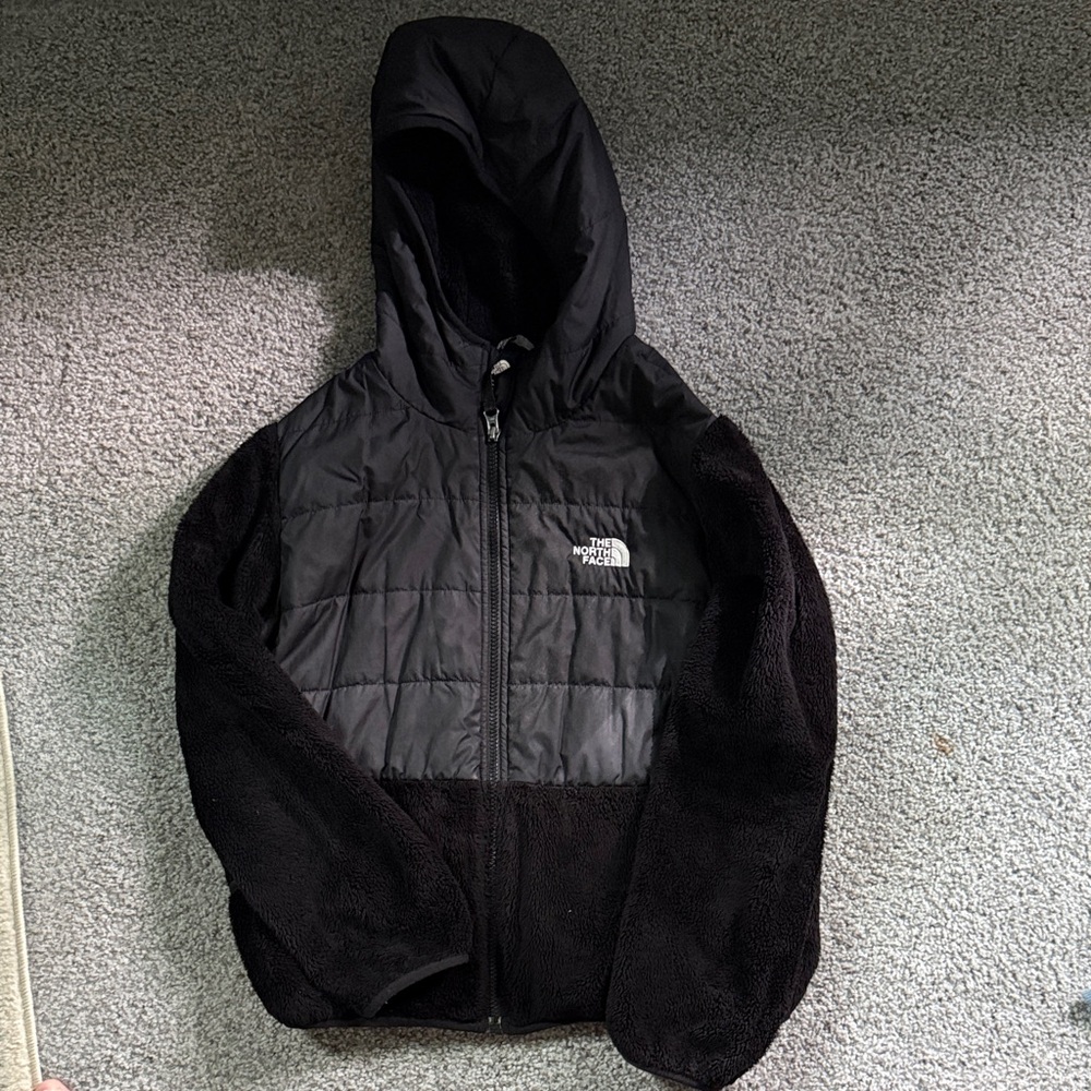 The North Face Black Quilted & Fleece Hooded Jacket